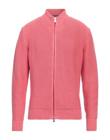 Rossopuro Man Cardigan Coral Size 7 Cotton In Pink