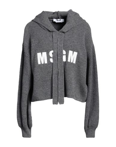 Shop Msgm Woman Sweater Grey Size L Wool, Cashmere