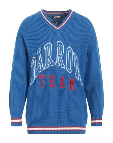 Barrow Man Sweater Azure Size L Merino Wool, Viscose, Polyamide, Cashmere In Blue