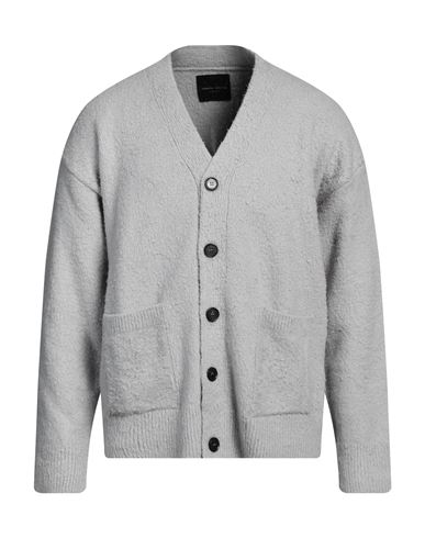 Shop Roberto Collina Man Cardigan Light Grey Size 40 Cotton, Nylon, Elastane