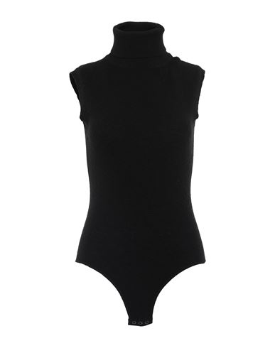 Sir-vice Woman Bodysuit Black Size 1 Wool, Cashmere In Black
