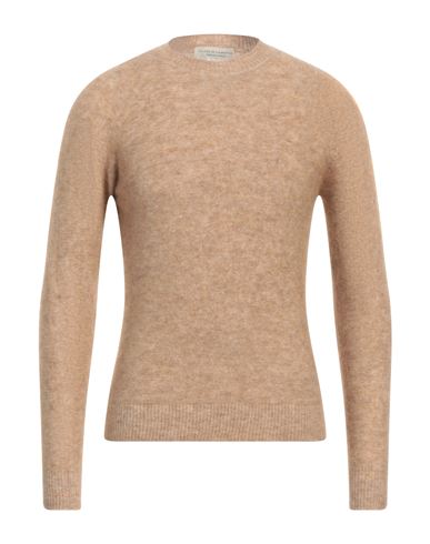 Filippo De Laurentiis Man Sweater Sand Size 36 Mohair Wool, Merino Wool, Polyamide, Elastane In Brown