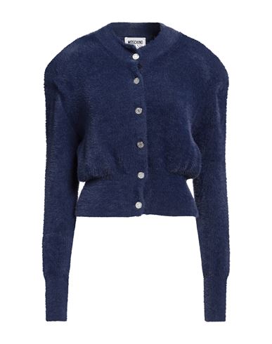 Moschino Jeans Woman Cardigan Navy Blue Size M Polyamide