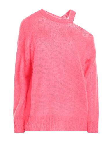 Kaos Jeans Woman Sweater Fuchsia Size M Acrylic, Mohair Wool, Polyamide In Pink