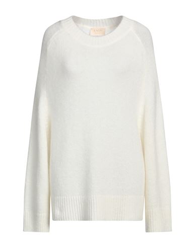 Shop Kaos Jeans Woman Sweater Cream Size L Acrylic, Polyamide, Mohair Wool, Wool, Elastane In White