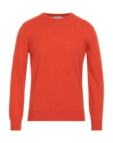 Albas Man Sweater Orange Size 48 Wool