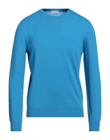 Shop Albas Man Sweater Azure Size 46 Wool In Blue