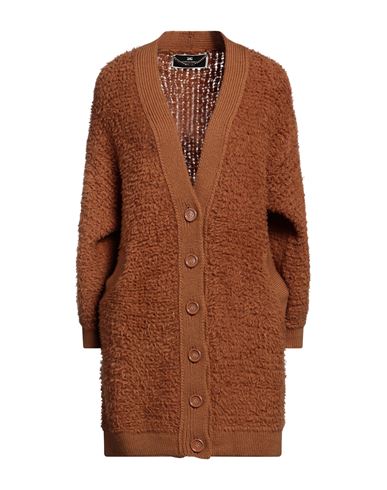 Shop Elisabetta Franchi Woman Cardigan Camel Size 6 Wool, Polyamide In Beige