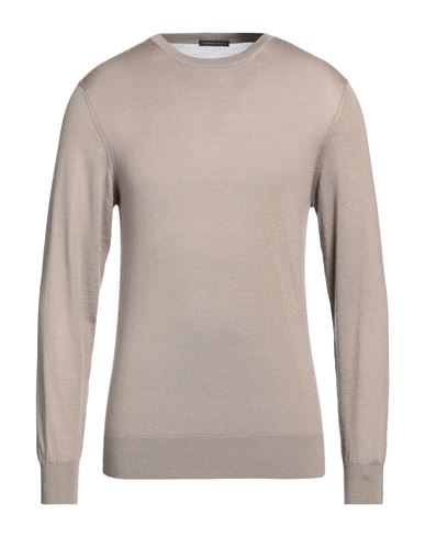Shop Thomas Reed Man Sweater Khaki Size L Cashmere, Silk In Beige