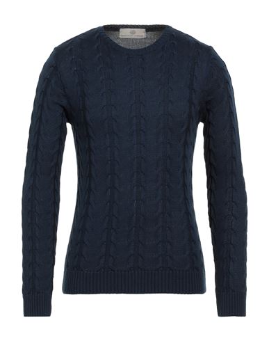 Shop Officine Del Cashmere Man Sweater Midnight Blue Size S Merino Wool, Dralon