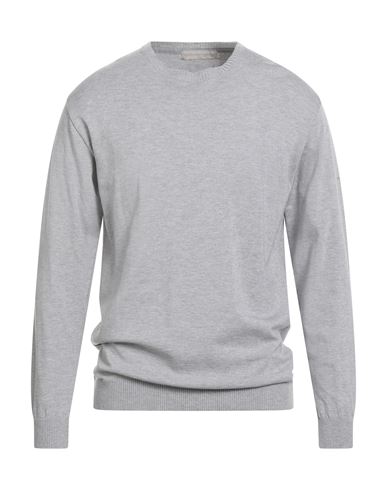 OFFICINE DEL CASHMERE OFFICINE DEL CASHMERE MAN SWEATER LIGHT GREY SIZE XXL POLYACRYLIC, MERINO WOOL, POLYAMIDE, ELASTANE 