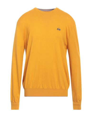 Shop La Martina Man Sweater Yellow Size 3xl Cotton, Wool