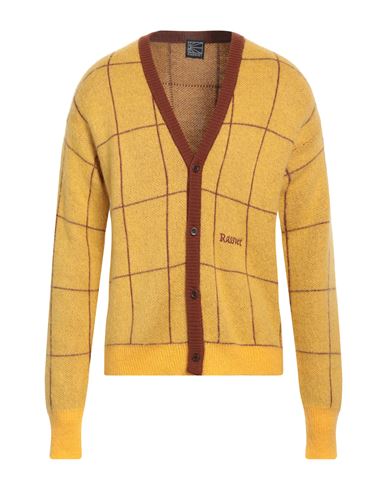 Shop Rassvet Man Cardigan Yellow Size M Acrylic, Mohair Wool, Polyamide, Wool