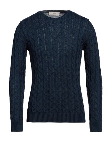 Officine Del Cashmere Man Sweater Blue Size Xl Merino Wool, Dralon In Blue