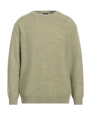Shop Retois Man Sweater Sage Green Size Xxl Acrylic, Merino Wool, Alpaca Wool