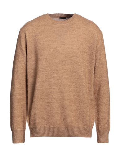 Shop Retois Man Sweater Camel Size Xxxl Acrylic, Merino Wool, Alpaca Wool In Beige