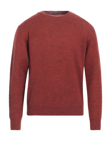 Shop Retois Man Sweater Brick Red Size L Acrylic, Merino Wool, Alpaca Wool