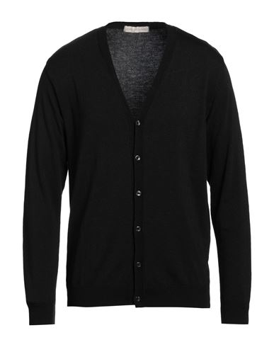 OFFICINE DEL CASHMERE OFFICINE DEL CASHMERE MAN CARDIGAN BLACK SIZE XXL POLYACRYLIC, MERINO WOOL, POLYAMIDE, ELASTANE 
