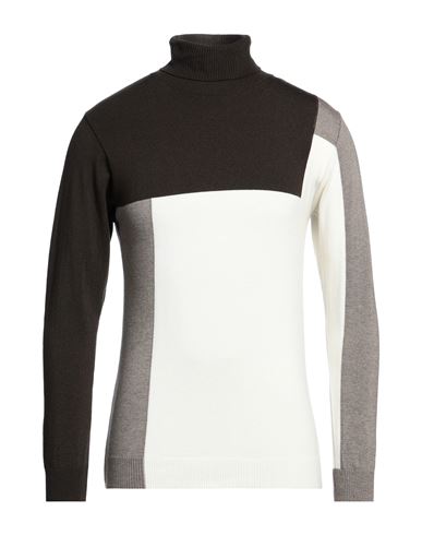 OFFICINE DEL CASHMERE OFFICINE DEL CASHMERE MAN TURTLENECK CHOCOLATE BROWN SIZE XXL POLYACRYLIC, MERINO WOOL, POLYAMIDE, E 