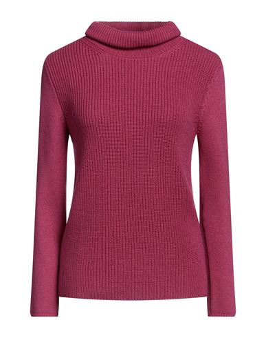 Amina Rubinacci Woman Turtleneck Mauve Size 10 Wool In Burgundy