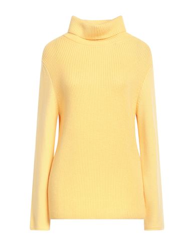 Amina Rubinacci Woman Turtleneck Yellow Size 10 Wool In Orange