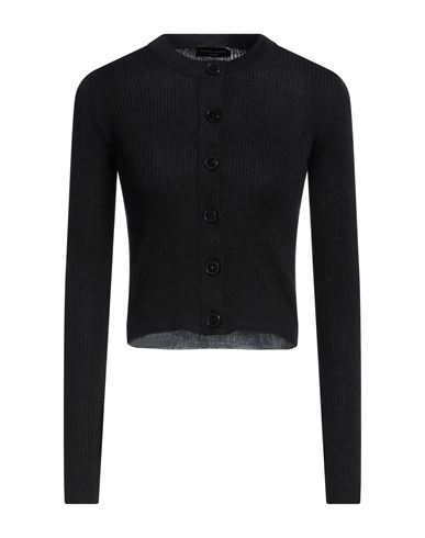 Shop Roberto Collina Woman Cardigan Black Size Xs Merino Wool