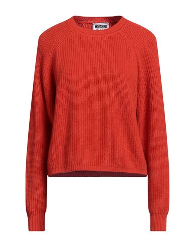 Moschino Jeans Woman Sweater Red Size L Polyamide, Viscose, Wool, Cashmere In Red