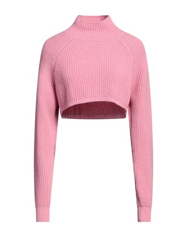 Moschino Jeans Woman Turtleneck Pink Size M Polyamide, Viscose, Wool, Cashmere In Pink