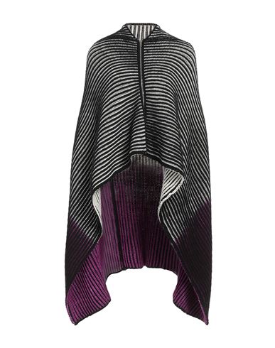 Pierantonio Gaspari Woman Cardigan Purple Size 12 Virgin Wool In Black