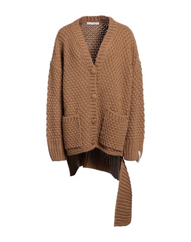 Shop Mar De Margaritas Woman Cardigan Camel Size S Acrylic, Wool, Viscose, Alpaca Wool In Beige