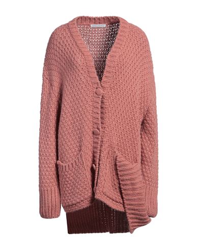 Mar De Margaritas Woman Cardigan Antique Rose Size M Acrylic, Wool, Viscose, Alpaca Wool In Pink