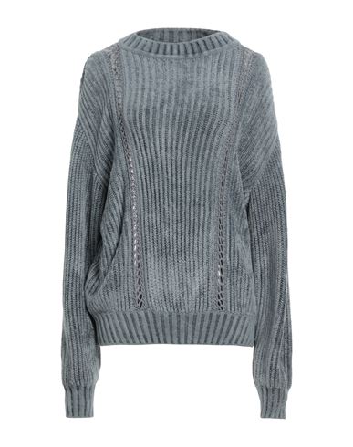 Alberta Ferretti Woman Sweater Grey Size 8 Viscose, Polyamide In Gray