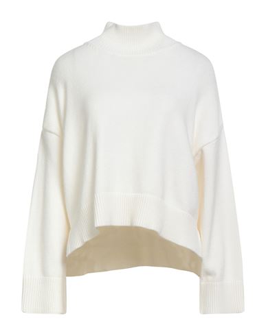 Kaos Jeans Woman Turtleneck Cream Size L Viscose, Polyester, Polyamide In White