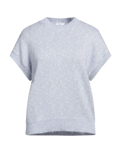 Peserico Easy Woman Sweater Sky Blue Size 8 Polyester, Merino Wool, Cashmere, Alpaca Wool, Polyamide