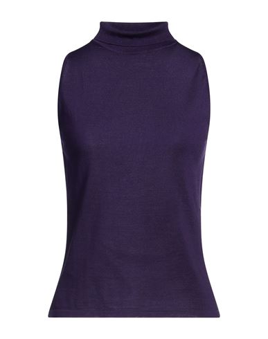 Alberta Ferretti Woman Turtleneck Purple Size 10 Virgin Wool