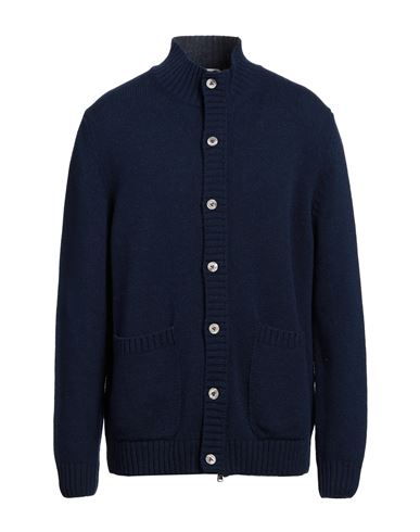 Shop H953 Man Cardigan Navy Blue Size 46 Merino Wool