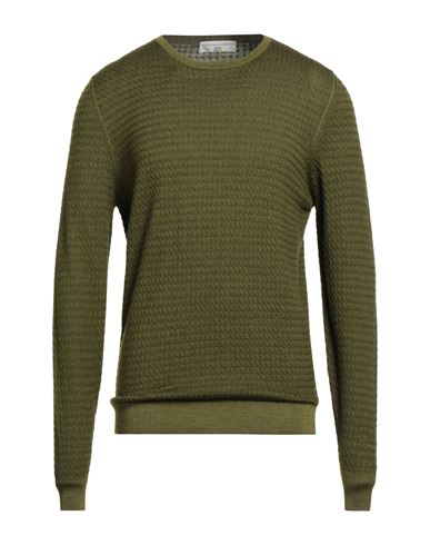 Filippo De Laurentiis Man Sweater Military Green Size 42 Merino Wool In Green