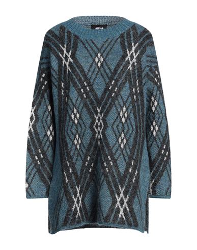 Alpha Studio Woman Sweater Deep Teal Size 10 Mohair Wool, Polyamide In Green