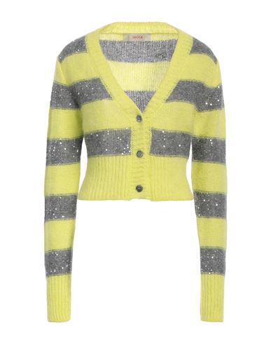 Jucca Woman Cardigan Lime Green Size S Polyamide, Alpaca Wool, Mohair Wool, Cotton In Green