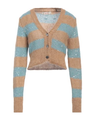Jucca Woman Cardigan Camel Size M Polyamide, Alpaca Wool, Mohair Wool, Cotton In Beige