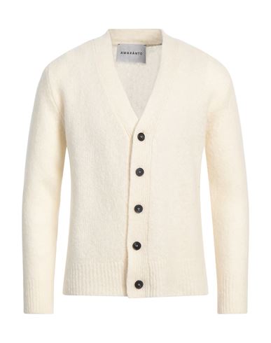 AMARANTO AMARANTO MAN CARDIGAN CREAM SIZE L WOOL, CASHMERE, NYLON 