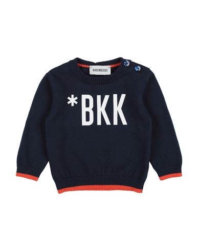 Bikkembergs Newborn Boy Sweater Navy Blue Size 0 Cotton In Navy Blue