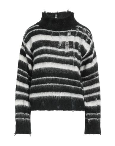Kaos Jeans Woman Turtleneck Black Size M Acrylic, Mohair Wool, Polyacrylic In Black