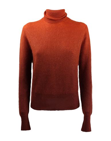 Max Mara Studio  Studio Pullover Woman Sweater Orange Size L Mohair Wool In Red