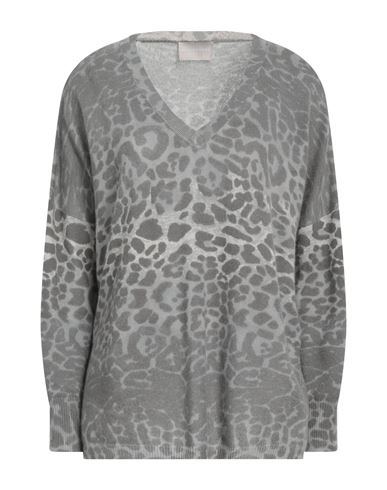 Hemisphere Woman Sweater Grey Size Xl Cashmere In Gray