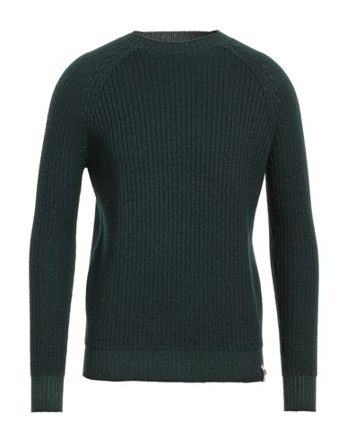 H953 Man Sweater Dark Green Size 38 Wool In Black