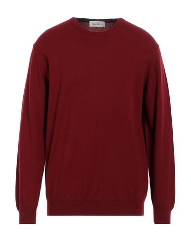 Della Ciana Man Sweater Burgundy Size 46 Merino Wool, Cashmere In Red