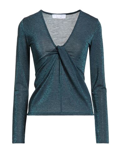 Kaos Woman Sweater Blue Size 8 Polyester, Viscose, Polyamide, Metallic Polyester, Elastane In Blue