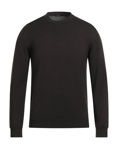 Bellwood Man Sweater Dark Brown Size 38 Merino Wool In Brown
