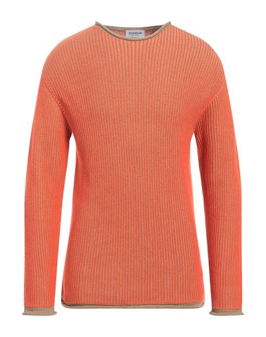 Dondup Man Sweater Orange Size 44 Cotton